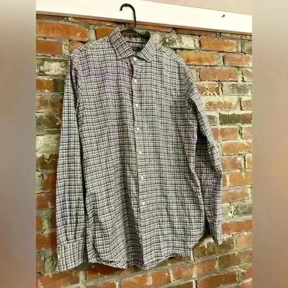 Polo Ralph Lauren Casual Purple & Black Cotton Button Down Size L - Picture 2 of 6